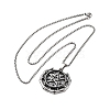 304 Stainless Steel Viking Pentagram Pendant Necklaces for Men NJEW-S440-17AS-2