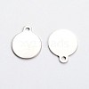 Tarnish Resistant Stainless Steel Stamping Blank Tag Pendants STAS-L166-01-2