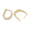 Clear Cubic Zirconia Teardrop Hoop Earrings EJEW-P227-02G-2