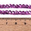 Transparent Electroplate Glass Beads Strands X1-EGLA-Q131-01A-07-4