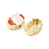 Christmas Brass Enamel Beads KK-I474-G01-2