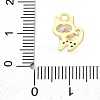 Brass Micro Pave Cubic Zirconia Charms KK-A240-16G-3