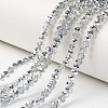 Electroplate Transparent Glass Beads Strands EGLA-A034-T2mm-M16-1