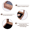 1Pc Rectangle Wood Visible Window Commemorative Coin Magnetic Boxes CON-DC0001-25-4