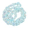 Electroplate Baking Paint Transparent Glass Beads Strands GL-CBA17FF-01C-1
