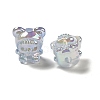 UV Plating Rainbow Iridescent Acrylic Beads X-PACR-M002-01-3