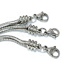 Tarnish Resistant 304 Stainless Steel European Round Snake Chains Bracelets X-STAS-J015-06-4