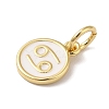 Real 18K Gold Plated Brass Enamel Charms KK-L216-001G-B02-2