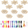 1 Bag Christmas Theme Wood Cross Stitch Kits WOOD-SC0002-23A-7