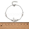 304 Stainless Steel Butterfly Link Bracelets BJEW-C098-01D-P-5