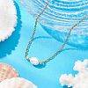 Natural Cultured Freshwater Pearl Pendant Necklaces NJEW-JN05134-03-1