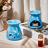 Moon & Star Porcelain Candle Holders AJEW-WH0270-414A-5