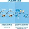 Unicraftale 4Pcs 4 Style 304 Stainless Steel Open Cuff Ring Findings STAS-UN0038-05-4