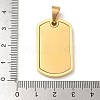 PVD Vacuum Plating 304 Stainless Steel Stamping Blank Tag Pendants STAS-G346-20G-3