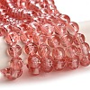 Drawbench Transparent Glass Beads Strands GLAD-Q012-8mm-01-2