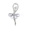 Ballet Dancer Alloy Rhinestone Brooches for Backpack Clothes PW-WG8EE58-02-1