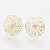 Brass Stud Earrings KK-S345-278G-1