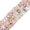Electroplate Glass Beads Strands X-EGLA-B011-04A-02-1