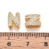 Brass Micro Pave Clear Cubic Zirconia Beads KK-T071-17G-N-3
