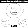 10Pcs 667 Stainless Steel Paperclip Chain Necklaces NJEW-BBC0001-48C-P-2