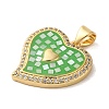 Brass Micro Pave Cubic Zirconia Pendants KK-K385-58G-3