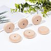 Olycraft 24Pcs Schima Wood Vehicle Wheels and 12Pcs Schima Wood Sticks DIY-OC0004-19-4