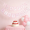 Word Happy Birthday Paper Card & Satin Bowknot Hanging Banners FEPA-WH0008-002-6