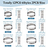  12Pcs 6 Size 201 Stainless Steel Grooved Finger Ring Settings RJEW-TA0001-05P-2