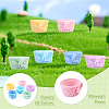 12Pcs 6 Colors Resin Basket Mini Model AJEW-TA0005-85-5