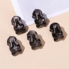 Natural Sliver Obsidian Carved Healing Figurines PW-WG51571-04-1