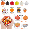 Painted Natural Wood Beads WOOD-SP0001-12-2