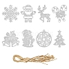 8Pcs 8 Styles Christmas Paper Pendant Decorations PW-WGCBF21-01-1