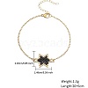 Glass Seed Beaded Star Link Bracelet with Golden Stainless Steel Cable Chains NK2955-2-2