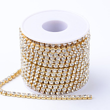 Brass Rhinestone Strass Chains CHC-T001-SS8-01C