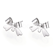 Brass Stud Earring Findings KK-S360-174P