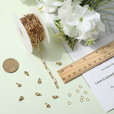 DIY Chain Bracelet Necklace Making Kit CHS-SC0001-03G-1