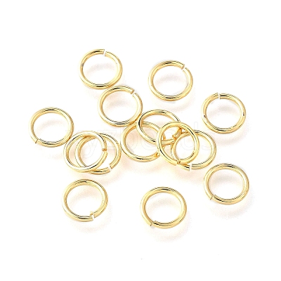 Brass Open Jump Rings KK-V007-004G-07-1