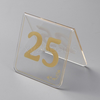 Acrylic Table Number Sign AJEW-WH0505-90B-1