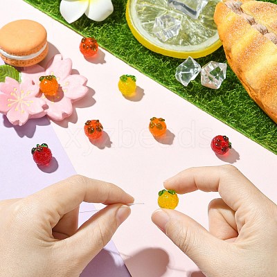 8Pcs 4 Colors Handmade Lampwork Beads LAMP-CJ0002-71-1