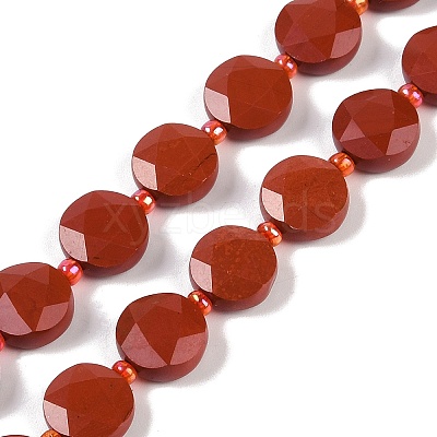 Natural Red Jasper Beads Strands G-C116-A66-01-1