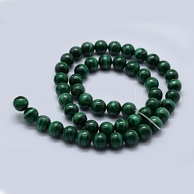 Natural Malachite Beads Strands G-F571-27A1-3mm-1