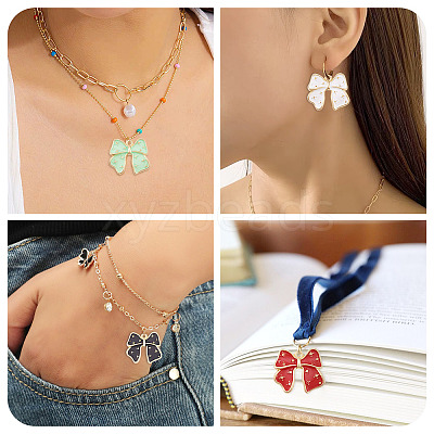 10Pcs 5 Colors Spray Painted Alloy Pendants FIND-TA0005-16-1