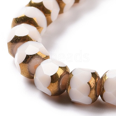 Electroplate Opaque Glass Beads Strands GLAA-P003-A04-1