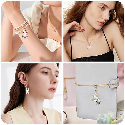 16Pcs 8 Styles Alloy Pendants ENAM-YW0009-23-1
