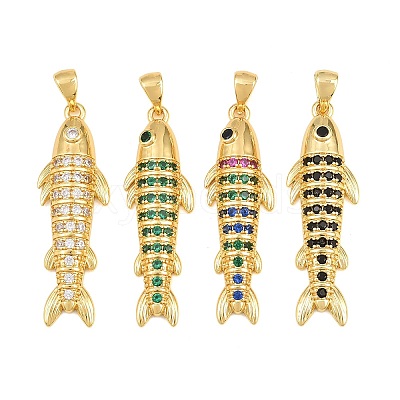 Brass Micro Pave Cubic Zirconia Pendants CU-CBAB3AD-10G-1
