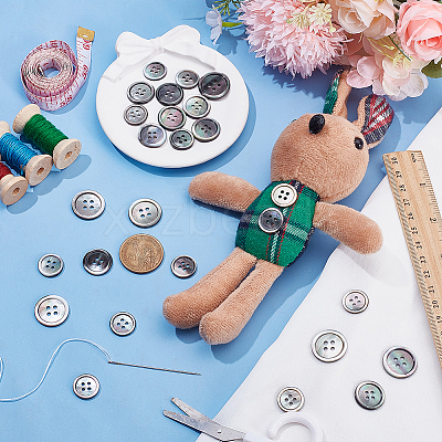 Natural Black Lip Shell Buttons BUTT-ME0001-12-1