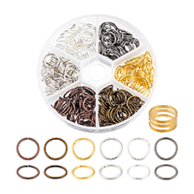 1 Box 6 Color Iron Open Jump Rings IFIN-PH0001-10mm-08-1