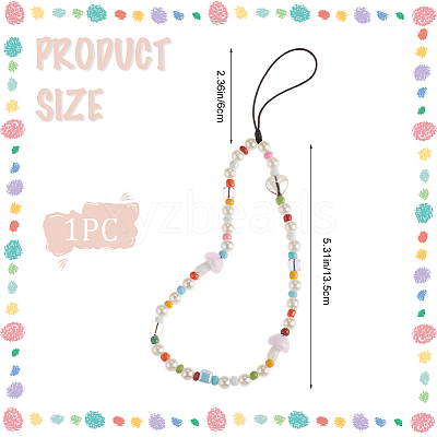 Resin Lanyard Wrist Strap Phone Star Charms Straps DIY-WH20003-12-1
