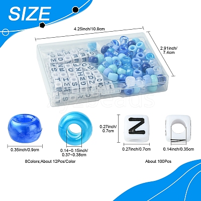 Transparent & Opaque Acrylic Beads KY-FS0001-26E-1