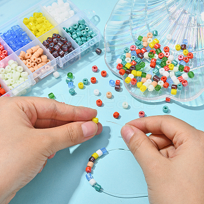 800Pcs 10 Colors Glass Beads GLAA-CJ0001-72-1